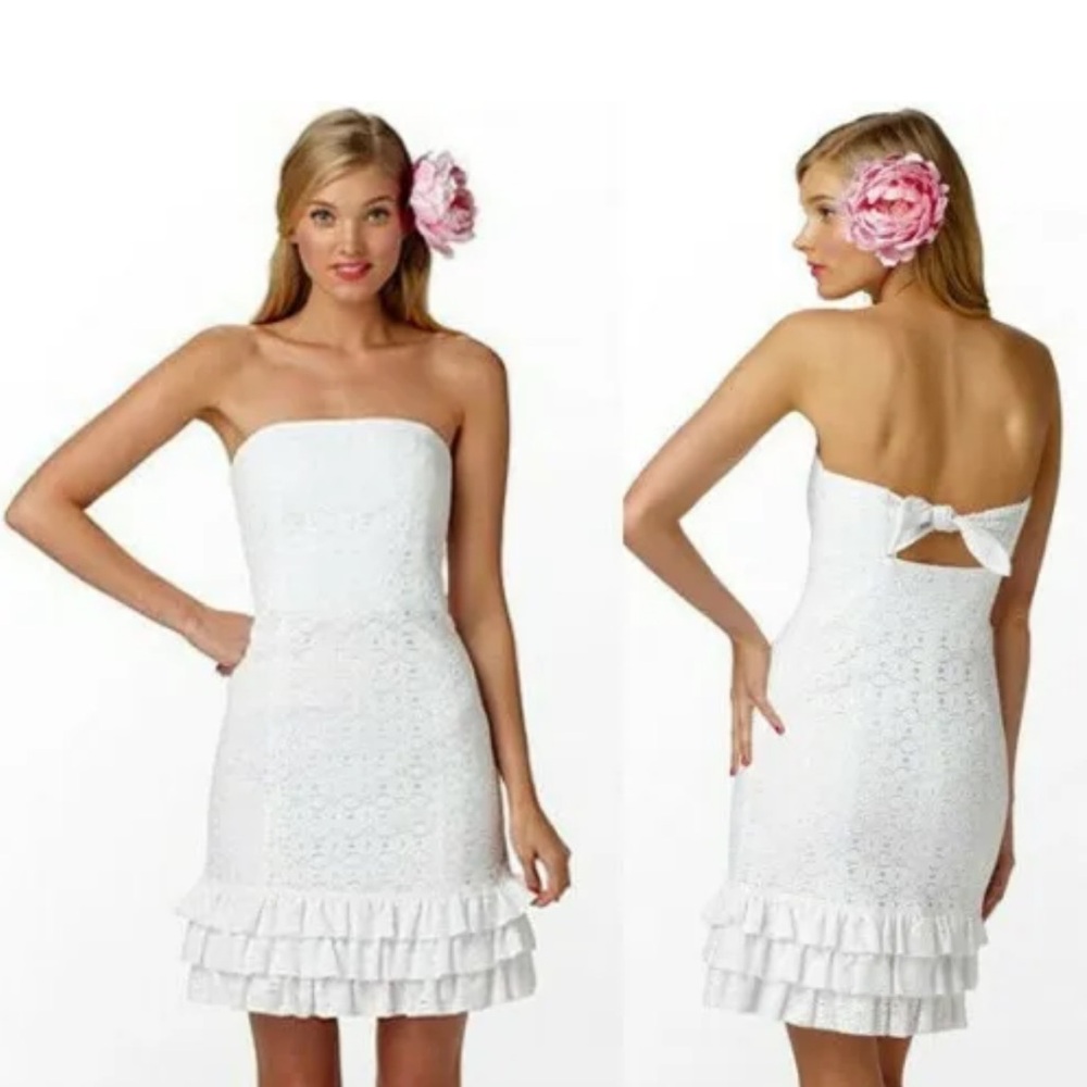 Lilly Pulitzer Franco Strapless White Dress